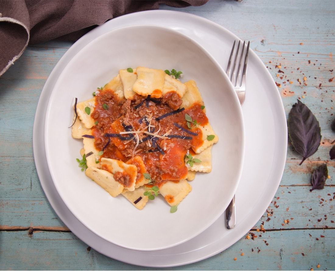 Ravioli de Carne en Salsa de Carne